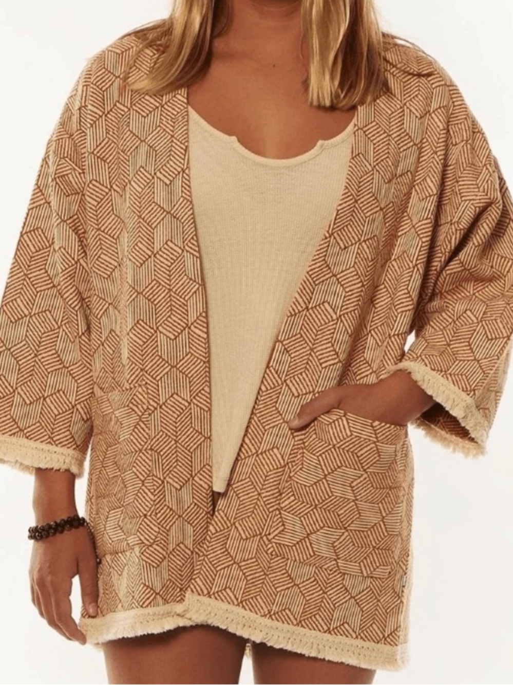 Sisstr Geometric Open-Front Swim Coverup
